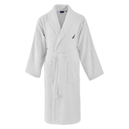 Halat de baie, Nautica Crew, unisex, 600 g/mp, 100% bumbac, M, alb
