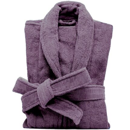 Halat de baie, Unisex, Bumbac, calitate Premium, Lila, 2XL