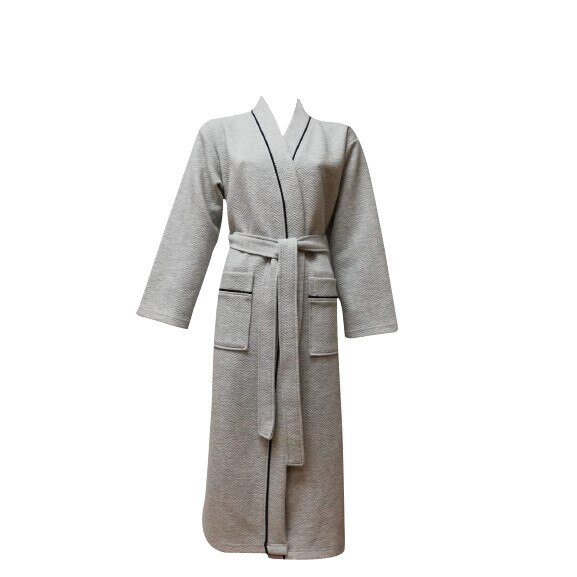 Halat baie barbati Jacquard, Class Home Collection, L Gri