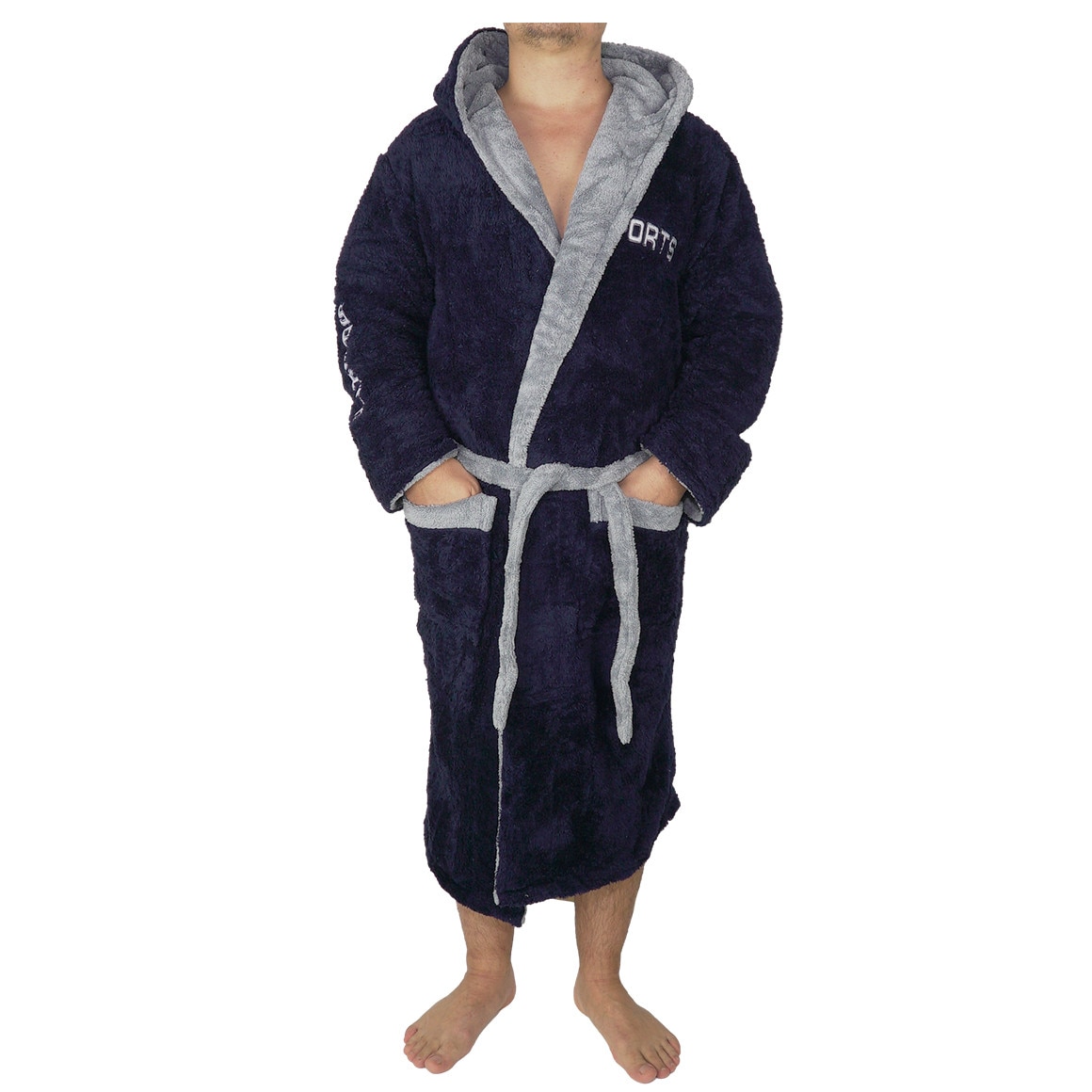 res_073917622e60034c8e94e6467306919b Halat baie barbati, model M.Sports, MENZ®, bumbac, buzunare, cordon, gluga, bleumarin-gri, XL-2XL