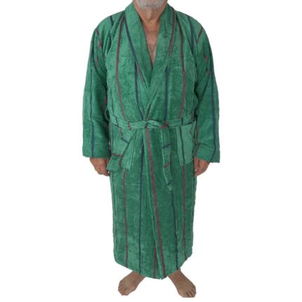 Halat barbati, MENZ, model Green N., bumbac 100%, cordon in talie, 2 buzunare, verde, 3XL
