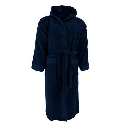 Halat baie adulti cu gluga, The One, Bleumarin, L-XL, 100% bumbac