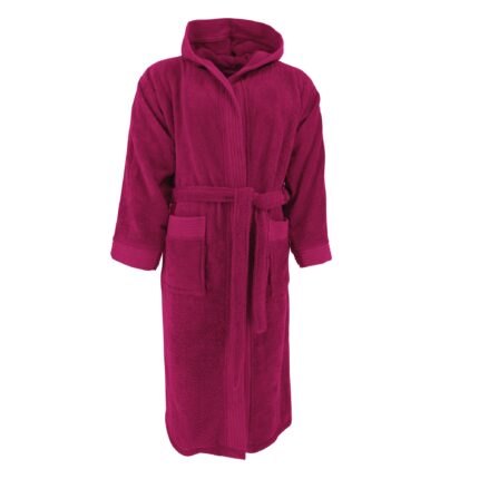 Halat baie adulti cu gluga, The One, Magenta, 2XL-3XL, 100% bumbac