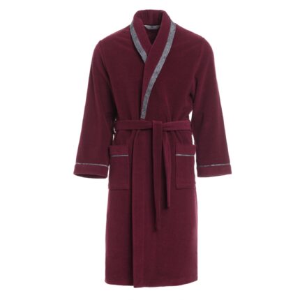 Halat de baie, Revise, Bumbac/Poliester, Pentru barbati, Visiniu, Masura 4XL