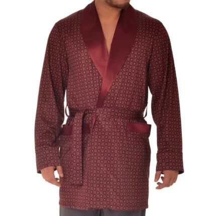 Halat de baie elegant, Revise, Bumbac/Poliester, Pentru barbati, Visiniu, Masura 2XL