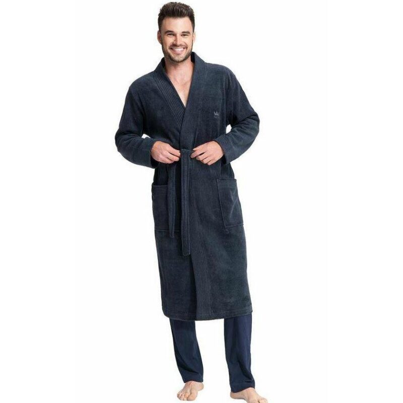 Halat barbatesc 850 din bumbac, bleumarin, L