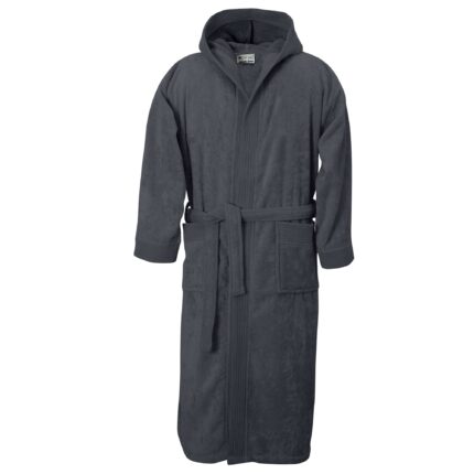 Halat baie gluga, Lux Velour Collection, 2XL-3XL, Antracit, 100% bumbac