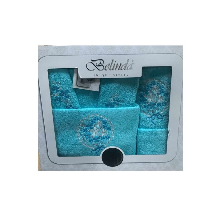 Set de baie 4 piese Belinda Classic , culoare bleu