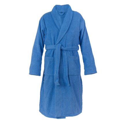 Halat de baie Casa di Bassi, 100% Bumbac, Bleu, M/L