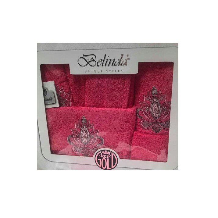 Set de baie 4 piese Belinda Classic , culoare roz
