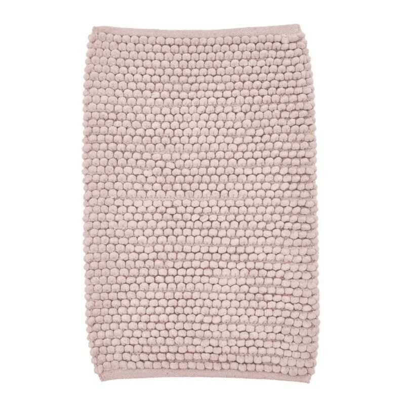 Covor baie, Karaca Home, Bubbles Chenille, Absorbant, 80x50 cm, roz