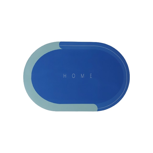 Covor baie antiderapant si absorbant, eSimplu®, uscare rapida, 58 x 38 cm, albastru deschis