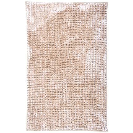 Covoras de baie, e-floor, Chenille Velvet, Dreptunghi, poliester, 40x60 cm, Bej