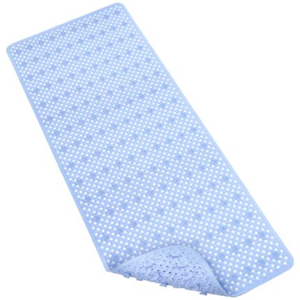 Covoras pentru cada, anti-alunecare, FizioTab®, 100x40 cm, tip impletitura, Albastru