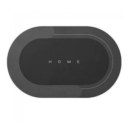 Covor de Baie Antiderapant SIKS, Model „Home”, Oval, 57.5 x 40 cm, Negru