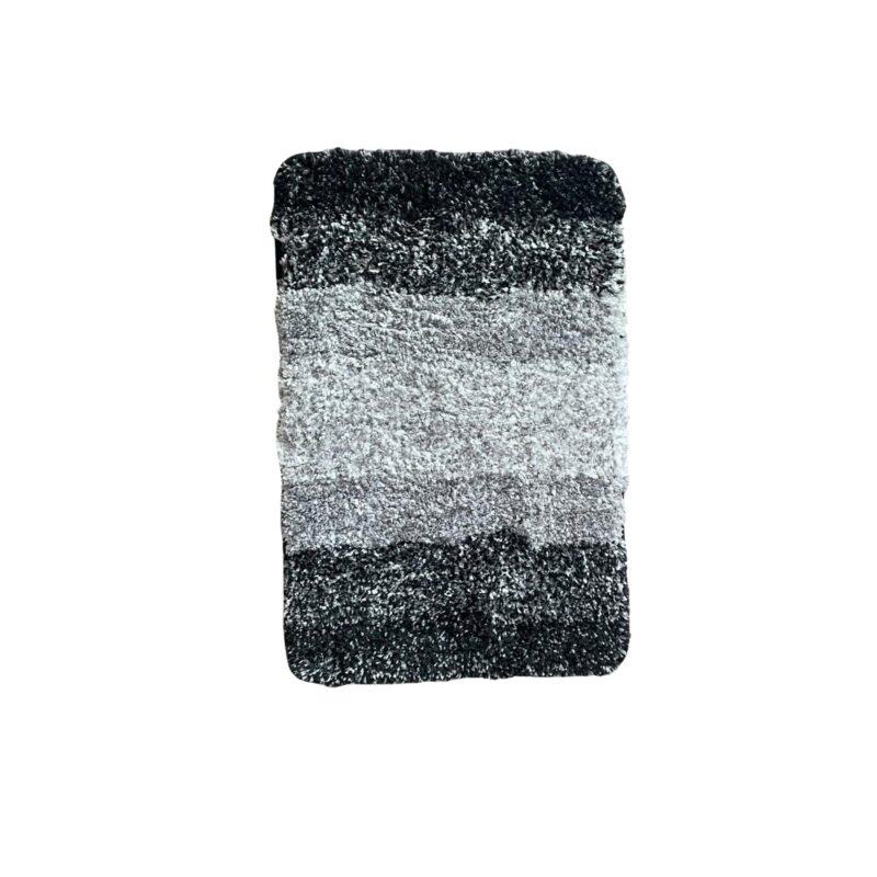 Covor baie, antiderapant, absorbant, pufos, 40x60 cm, gri, senzatie placuta la atingere, Mobleto
