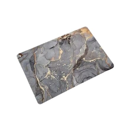 Covoras de baie modern din Diatom, ultra absorbant, model marmura, 50x80 cm, Vaxiuja, Multicolor