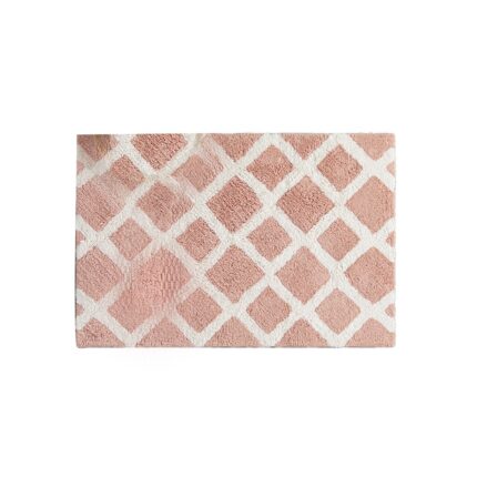 Covoras baie, English Home, Fence, Bumbac 100%, 60 x 90 Cm, roz