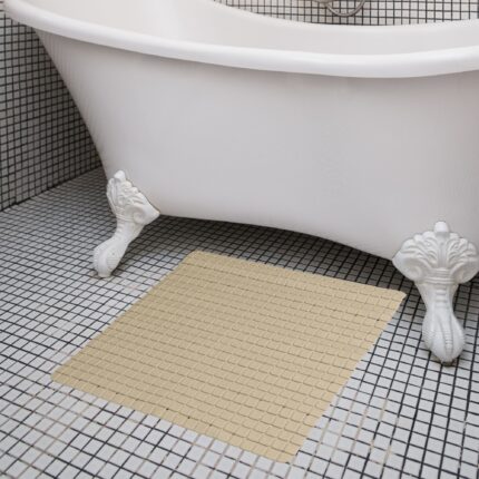 Covoras antiderapant pentru baie, cada si dus, 55x55, cauciuc, Pasha, bej