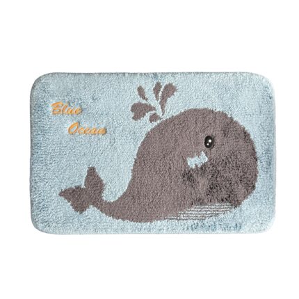 Covor baie, Balena, Bleu, 48x78cm