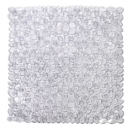 Covoras pentru baie, antiderapant, transparent, cu ventuze, cu ventuze, 50 x 50 cm