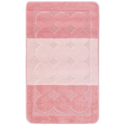 Set 2 Covoras baie, Antiderapant, Edremit 2580, Roz 50x80 cm/40x50 cm 50 x 80 / 40 x 50