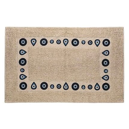 Covoras de baie din bumbac ClickDeal®, 80x50cm, bej