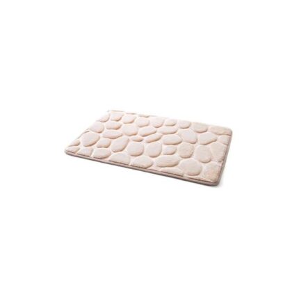 Covoras de baie in relief, toaleta, baie, dus, spuma cu memorie, culoare bej, 40 x 60 cm, STONEMAT