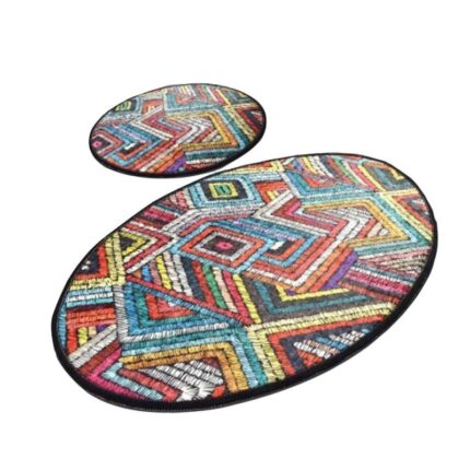 Set covoare baie Chilai Home 359CHL2487, 2 bucati, 100% poliamida, Multicolor
