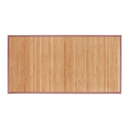 Covor baie Relaxdays, bambus, natur, 61x122 cm