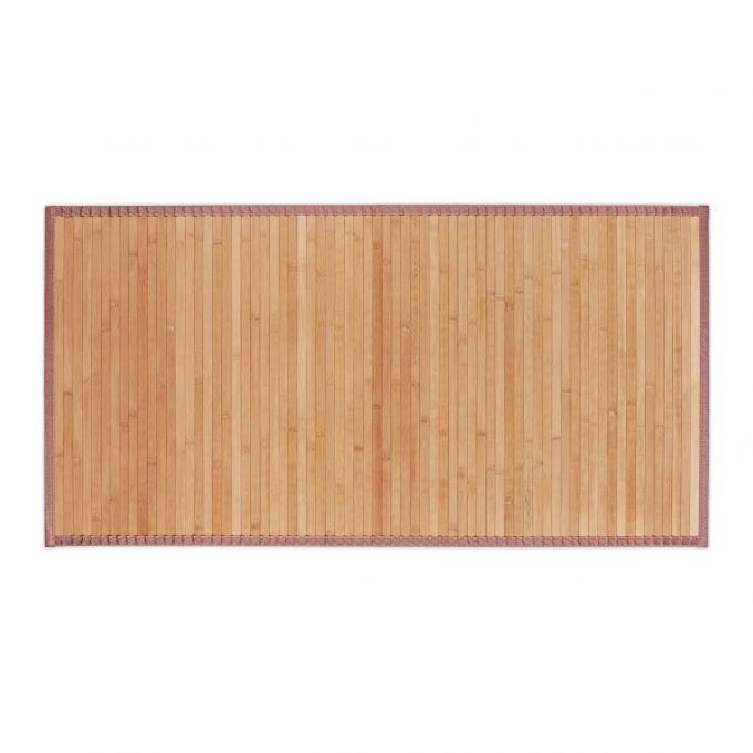 Covor baie Relaxdays, bambus, natur, 61x122 cm