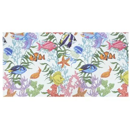 Covoras pentru baie, usor de intretinut, antiderapant, Multicolor, 52x150 cm