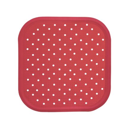Covoras pentru dus antiderapant cu ventuze 56 x 56cm rosu