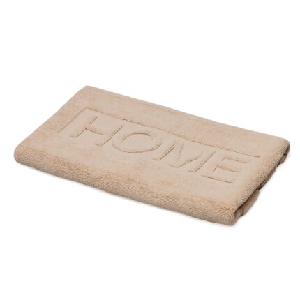 Covoras de baie bumbac 100%, cu textul Home 50X70 cm 750gr/mp bej/crem