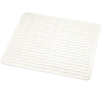 Covor antiderapant de baie Playa RIDDER, 68401, Cauciuc sintetic, 54 x 54 x 0,5 cm, Alb