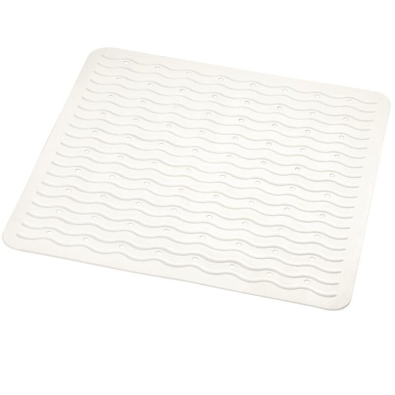 Covor antiderapant de baie Playa RIDDER, 68401, Cauciuc sintetic, 54 x 54 x 0,5 cm, Alb