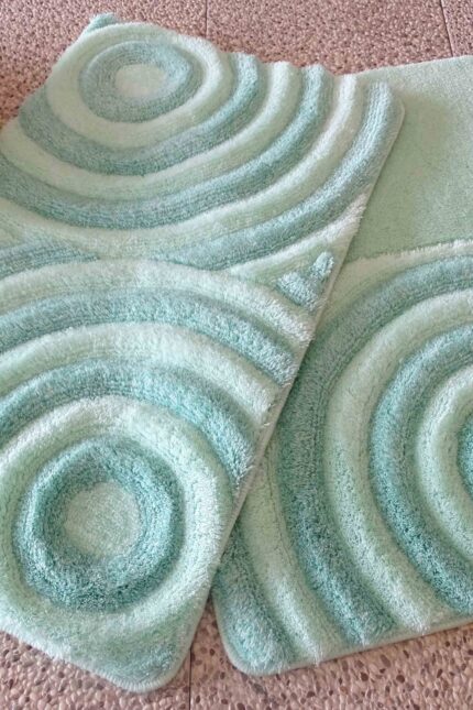 Set 3 covoare baie Chilai Home by Alessia, 100% Acrylic, Verde
