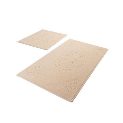 Set 2 Covorase de Baie, Chilai Home, Ottoman, Bej, Bumbac 100%