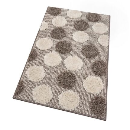 Set 2 covorase baie antiderapante Bagno Ios, model buline, bej, 50x80cm si 50x40cm