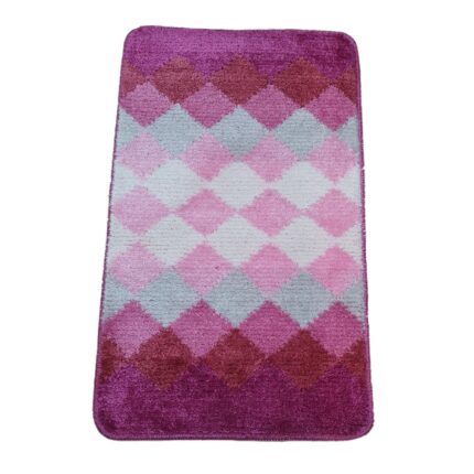 Set covoare baie , model romb , culoare multicolor ,2 piese , 40x50 cm , 50x80 cm
