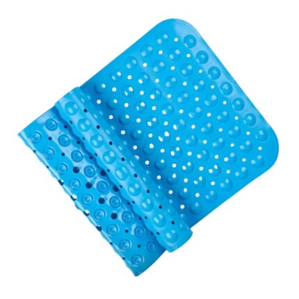 Covoras antiaderent pentru cabina de dus Clamak, PVC,, albastru, 40 x 100 cm
