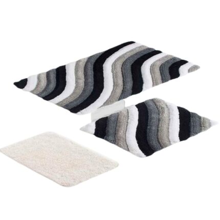 Set 3 Covorase de Baie, Chilai Home, Colorful Gri, Acril