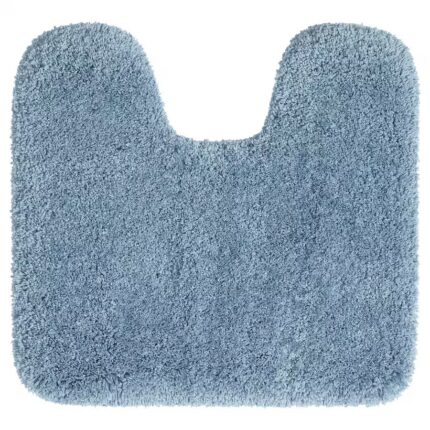 Covoras toaleta baie din microfibre, Albastru, 55x60 cm