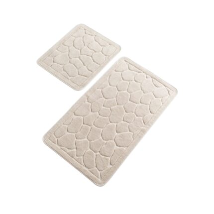 Set 2 covorase baie bumbac, 50x60 cm, 60x100cm, Alessia Home, Lino - Rock