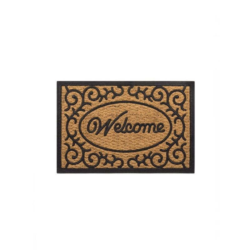 Covoras pentru usa, maro/negru, 60x40cm
