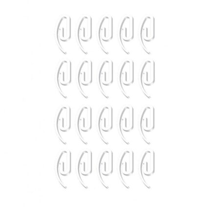 Carlige simple, din plastic, pentru perdea, 3 mm, set 20 bucati