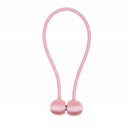 Cordon de strangere Pufo pentru draperie sau perdea cu magnet, roz