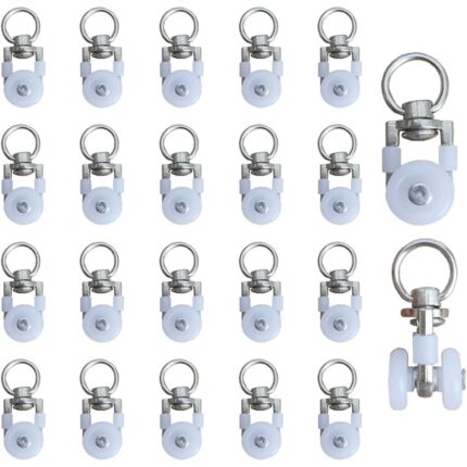 Set 20 Scripete pentru perdele, Sunmostar, Metal, Argintiu