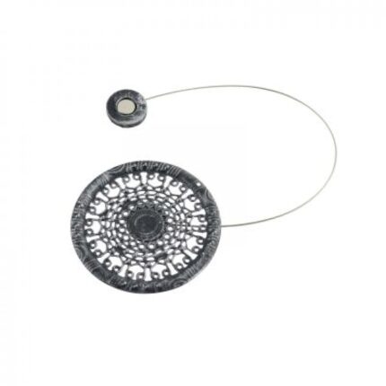 Accesoriu perdea/draperie negru/argintiu cu magnet 30 x diametru 8 cm ,metal
