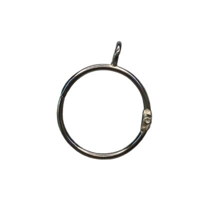 Set 20 inele perdele, Sunmostar, Metal, Diametru interior 50 mm, Negru